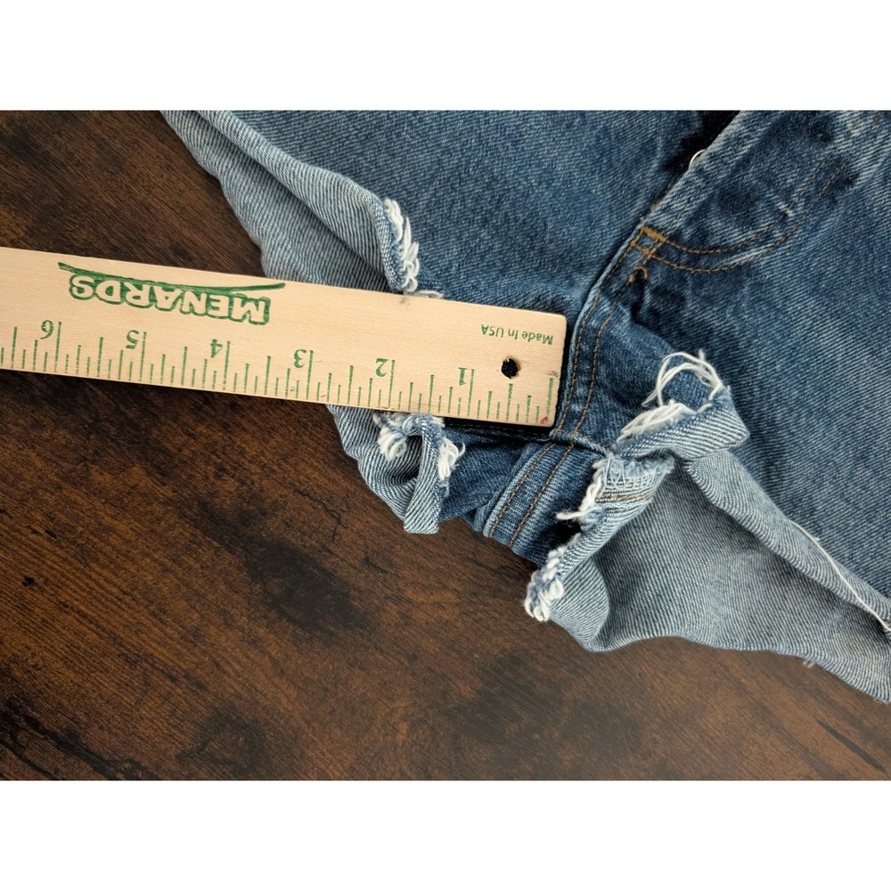 Agolde Parker Denim Shorts Vintage Blue Cut Off High Rise Distressed Size 26 - Picture 11 of 13
